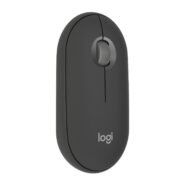 Logitech Pebble Mouse 2 M350s Slim Bluetooth Wireless Mouse, Portable, Lightweight, Customisable Button, 4000 DPI, Quiet Clicks, Easy-Switch for Windows, macOS, iPadOS, Android - Tonal Graphite