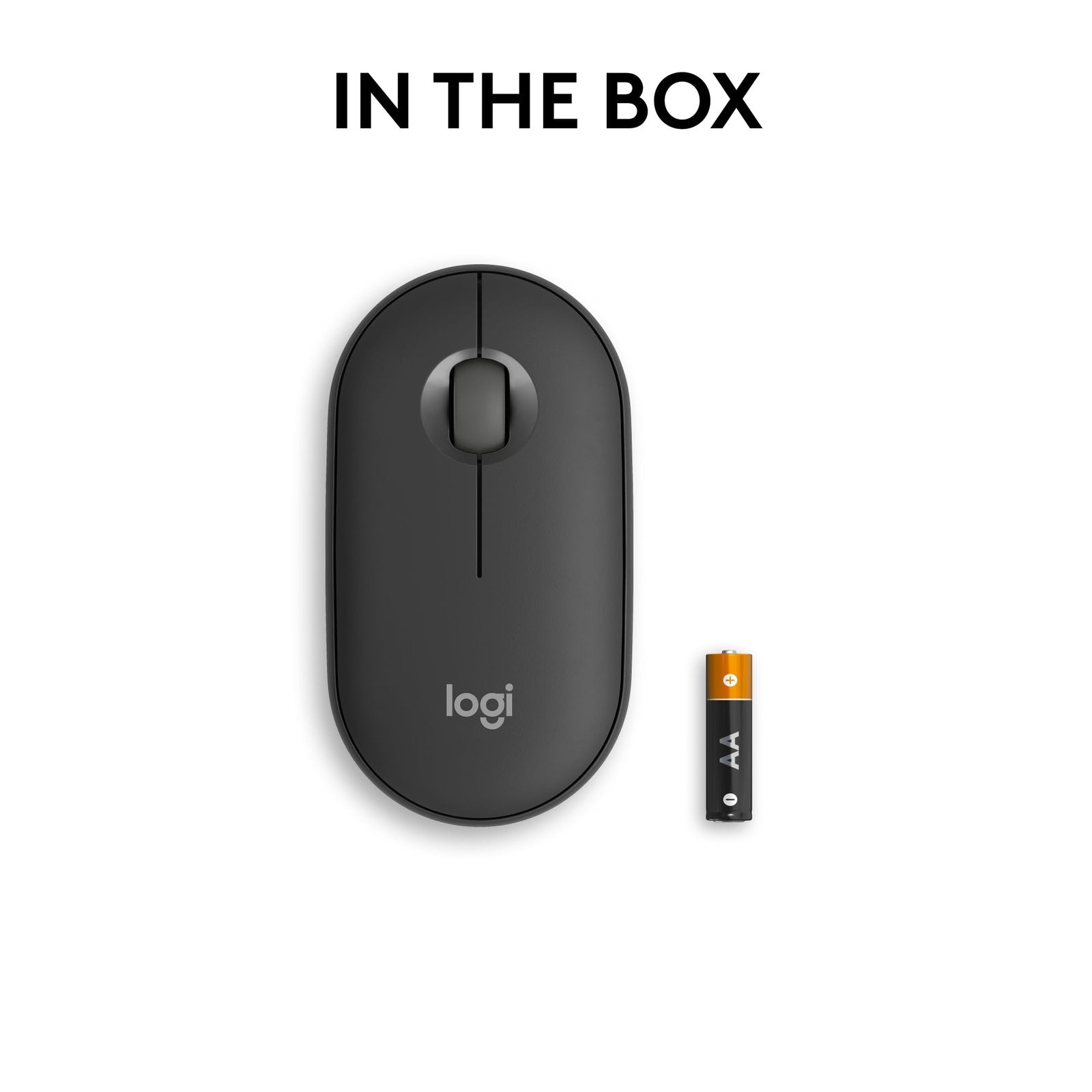 Logitech Pebble Mouse 2 M350s Slim Bluetooth Wireless Mouse, Portable, Lightweight, Customisable Button, 4000 DPI, Quiet Clicks, Easy-Switch for Windows, macOS, iPadOS, Android - Tonal Graphite - Image 9