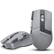 Amkette XS Series Flow S Ergonomic Wireless Mouse/Bluetooth Mouse with Side Scroll, 2.4G + 3×BT, 7 Buttons, Multi-OS, 3200 DPI Adjustable, 1000Hz Polling, 800mAh Rechargeable