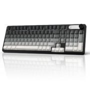 GEODMAER G98X Wireless Gaming Keyboard, Tri-Mode 2.4GHz/USB-C/BT5.0 Silent Gaming Keyboard with Number Pad & Knob, RGB Backlit, Side Printed PBT Keycaps Computer Keyboards for PC Mac Laptop Gamer