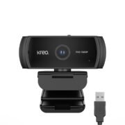 Kreo Owl Lite Full HD Webcam with 1080P 30 FPS, Auto-Focus and Built-in Dual Digital Mic, Plug and Play Setup for Video Call, Streaming, YouTube and More (Black, Owl Lite)