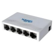 Mjkart 5 Port Fast Ethernet Switch 10/100 Mbps LAN Network Hub | Plug & Play Unmanaged, Fanless Silent Design | RJ45 LAN Expander for PC, Laptop, Smart TV, CCTV, Router & Gaming