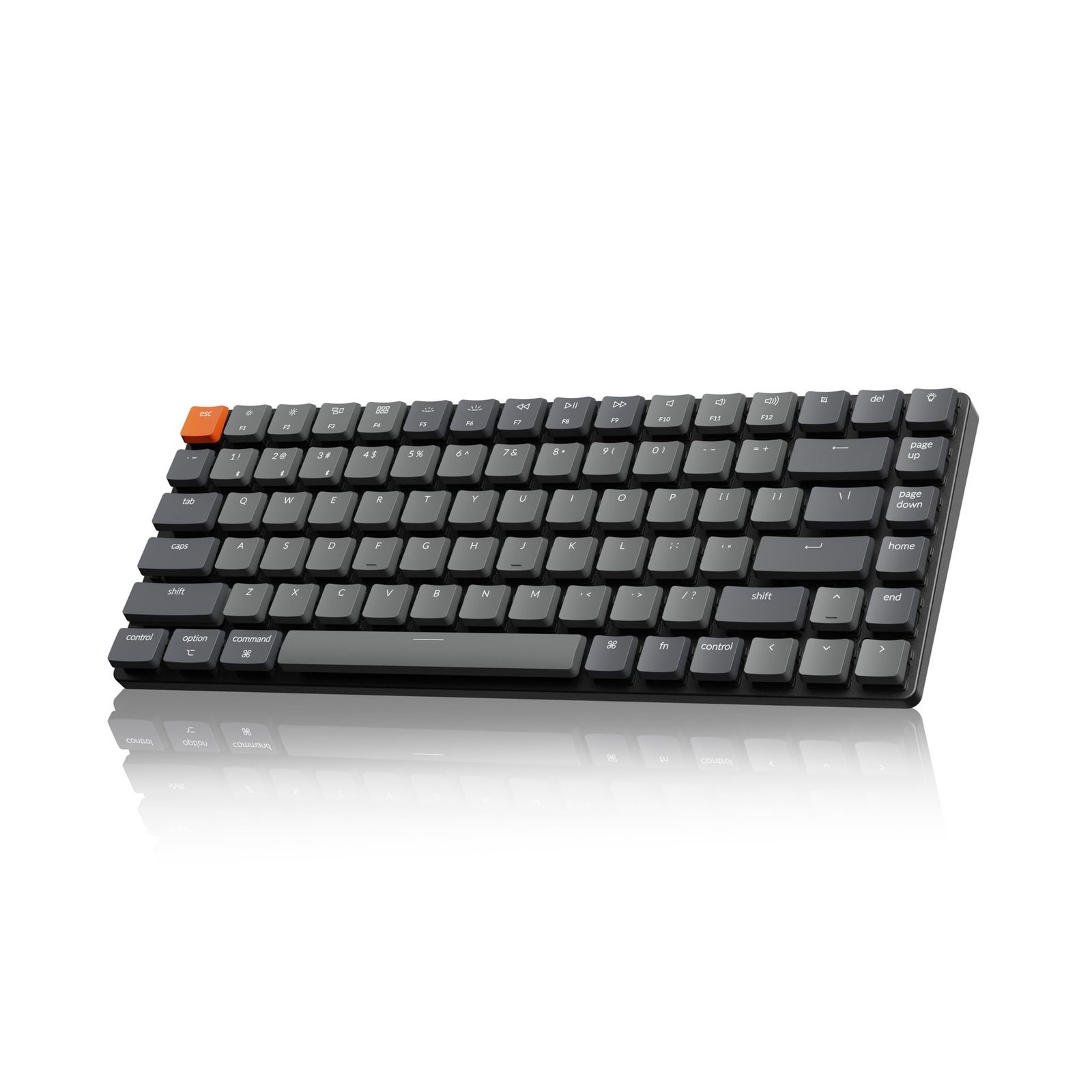 Keychron K3 Version 2, 84 Keys Ultra-Slim Wireless Bluetooth/USB Wired Mechanical Keyboard with White LED Backlit, Low-Profile Gateron Mechanical Red Switch Compatible with Mac Windows