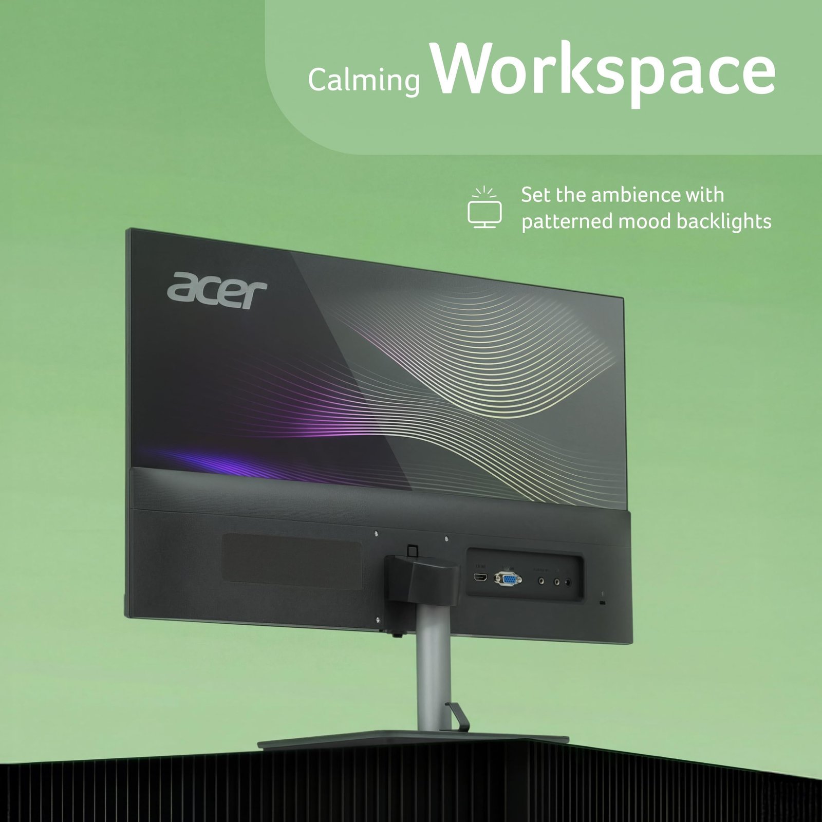 Acer RS242Y P1 23.8 Inch IPS FHD Monitor | 144Hz Refresh | 1ms VRB | AMD FreeSync | Ultra Slim 6.9mm ZeroFrame Design | HDMI + VGA | 99% sRGB | Dual Glass Design | Built-in Speakers | Tilt Adjustable - Image 9