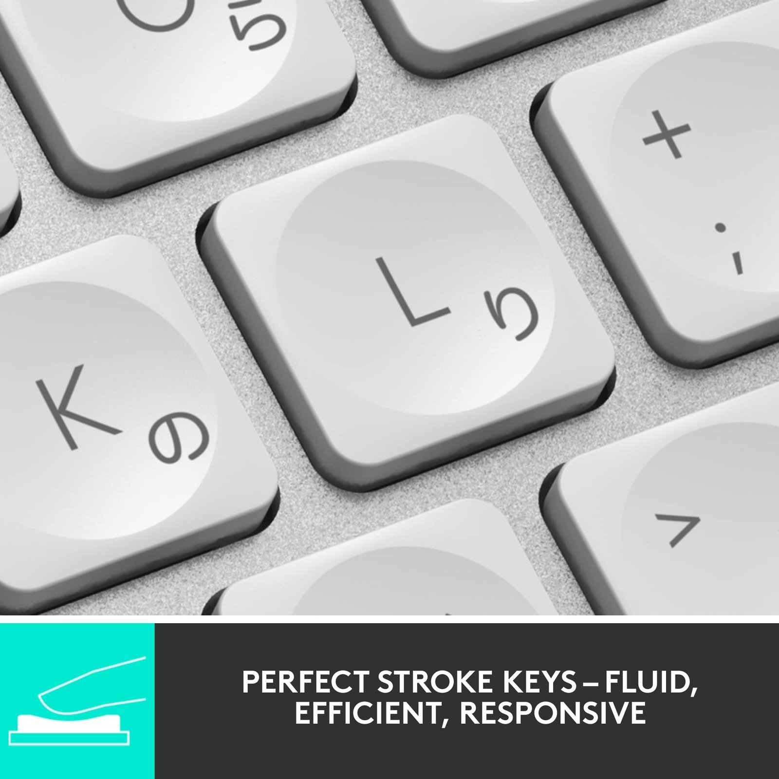 Logitech MX Keys Mini for Mac Minimalist Wireless Illuminated Keyboard with Free Adobe Subscription, Compact, Bluetooth, Backlit Keys, USB-C, Tactile Typing, Metal Build-Pale Grey - Image 3