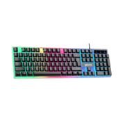 Geonix Cruiser K5, Wired Gaming Keyboard, 104 Keys, 1.5m Cable, 12 Multimedia Keys, USB Interface, RGB Colour, Plug and Play