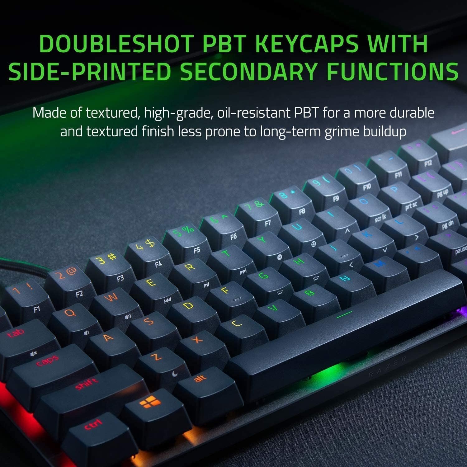 Razer Huntsman Mini Clicky Optical Purple Switch USB-C Gaming Keyboard I RGB Customizable backlighting - RZ03-03390100-R3M1 (Black) - Image 3