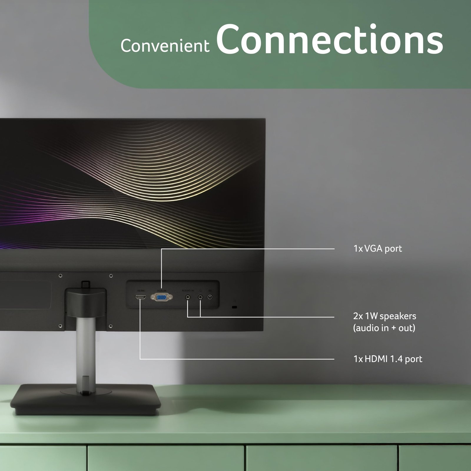 Acer RS242Y P1 23.8 Inch IPS FHD Monitor | 144Hz Refresh | 1ms VRB | AMD FreeSync | Ultra Slim 6.9mm ZeroFrame Design | HDMI + VGA | 99% sRGB | Dual Glass Design | Built-in Speakers | Tilt Adjustable - Image 3