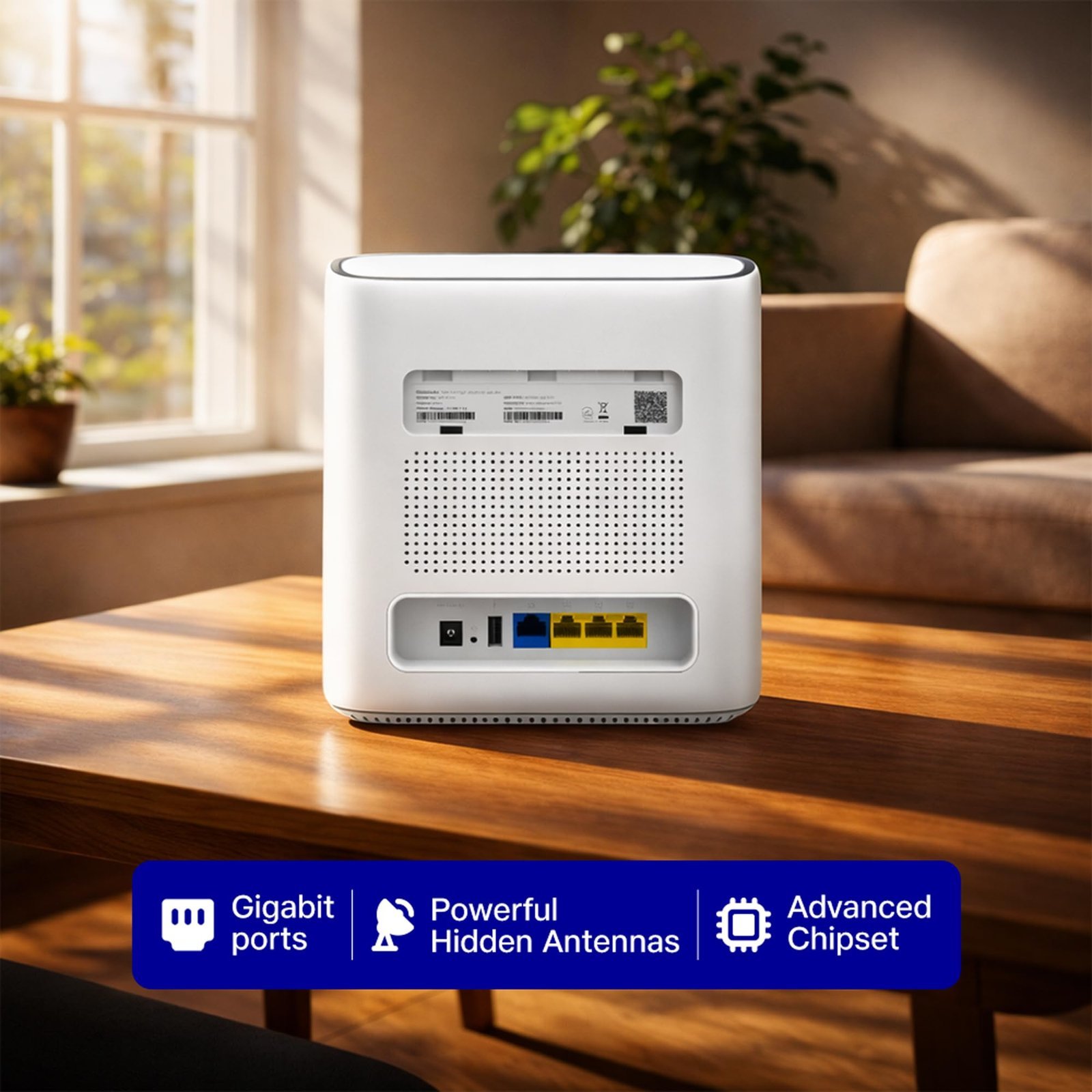 Jio AX3000 WiFi 6 Dual Band Gigabit Mesh Router (2402 Mbps 5GHz + 574 Mbps 2.4GHz) | PPPoE Supported | Covers up to 1500 sq. ft. | 100+ Devices | Low Latency Gaming & 4K Streaming - Image 3