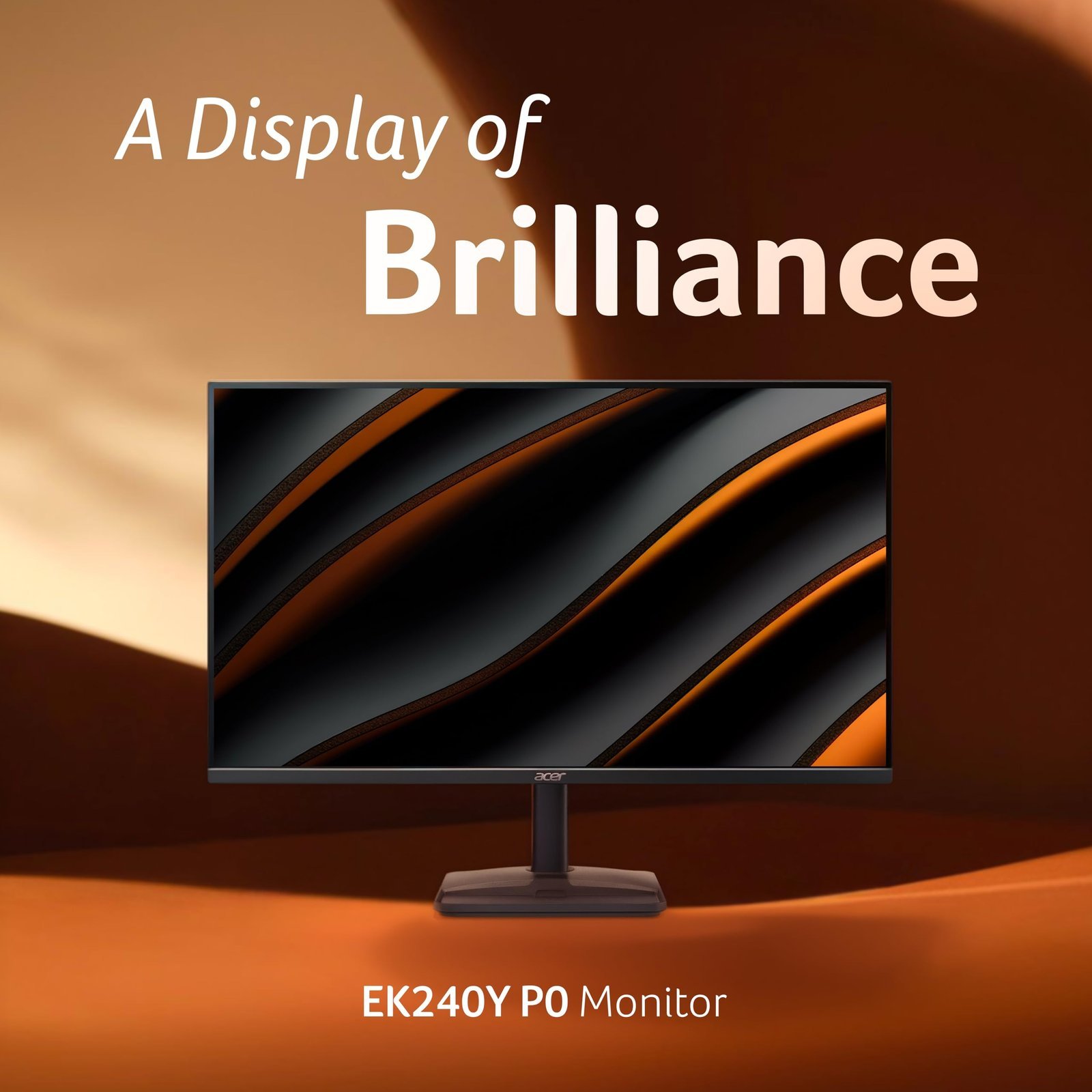 acer EK240Y P0 23.8 Inch VA Panel Full HD Backlit LED Monitor I 144Hz Refresh Rate, 1MS VRB Response Time, AMD FreeSync I 1 x VGA 1 x HDMI with Inbox HDMI Cable I Zero Frame Design I Eye Care I Black - Image 8