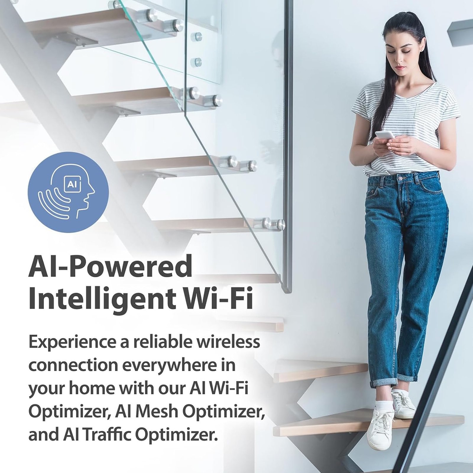 D-Link M30 |WiFi 6 Speed 3000 Mbps |Covers Upto 2800 Sq. Ft.|Dual Band |Gigabit Port|AI Powered Mesh Router |High-Performance |360 Degree Spherical Coverage|MTCTE Certified - Image 6