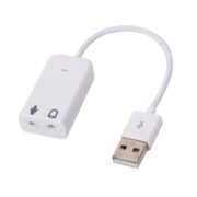 7.1 Channel USB External Sound Card Audio Adapter with Mic – Plug & Play, 3D Surround Sound, Compatible with Windows XP/ME/Vista/7/8, Server 2003, Linux, Mac OS