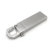 CleverlyGifted® 16GB Metal USB Flash Drive with Hook Design | Silver | Compact Portable Pen Drive for Laptop, PC, Car Audio | USB 2.0, Speed up to 10Mbps