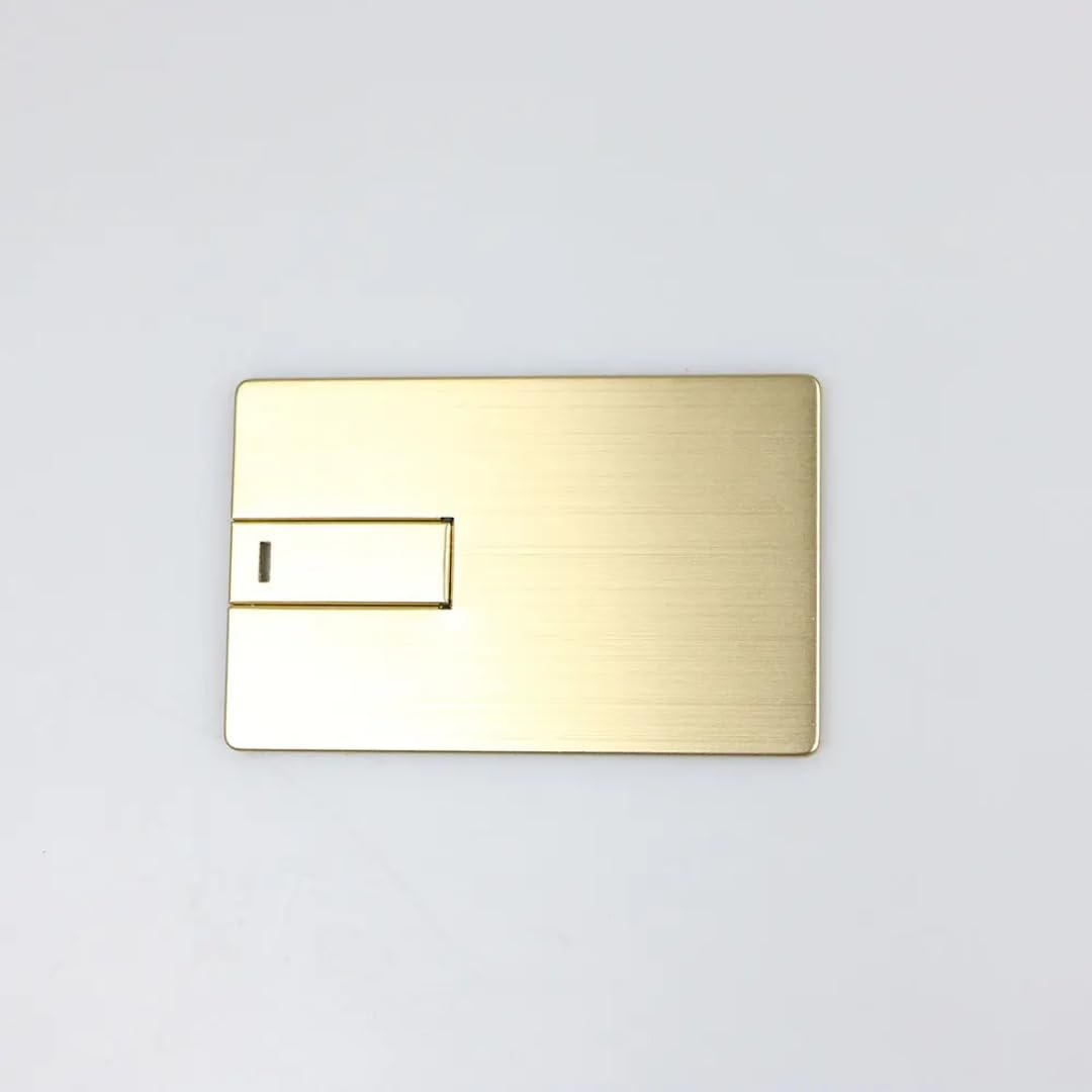 SippyTales ~Metal Card Style USB Flash Drive, Portable Slim Card Shaped Memory Stick for Business, Premium Look, 2.0 Pen Drive, Corporate Gifting, High Speed, Upto 15MBPS (Golden, 8, GB) - Image 4