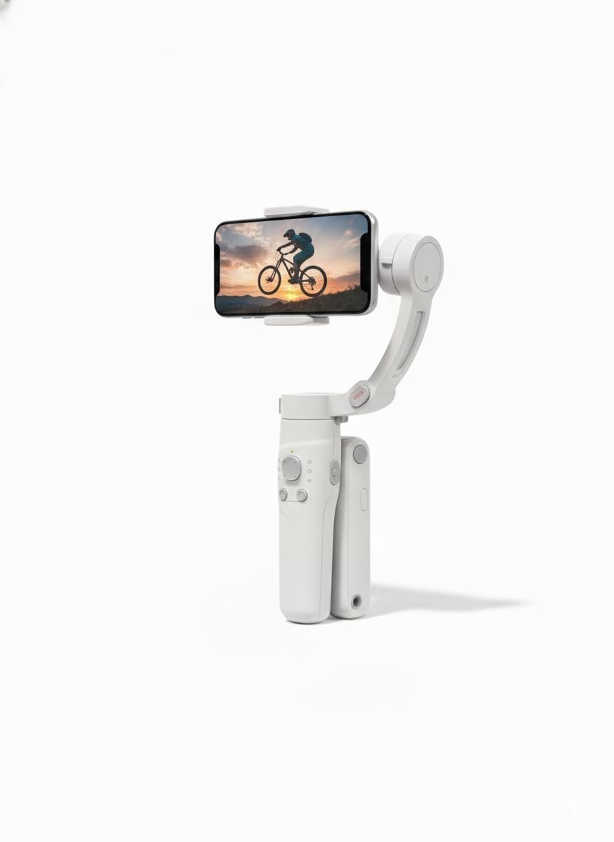 GALPO Gimbal for Phone,Camera Tripod Stand for Phone, 3-Axis Smartphone Gimbler for iPhone with Face Tracking FeatureOperation Modes for Android & iOS Ideal for Vlogging Reels YouTube Travel Videos
