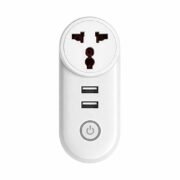 Lezu Wi-Fi Smart Universal Plug with 2 USB ports, Compatible wiht Apple HomePod, Google Home & Nest Devices & Amazon Alexa Devices.