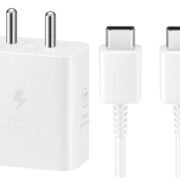 25W Super Fast USB-C PD Charger Compatible with Samsung Galaxy A57 5G, A36 5G, M36 5G, Z Fold 7 – Travel Wall Adapter with USB-C Cable (New Model) (White)
