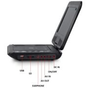 Portable 9.8" TFT LCD DVD Player with 360° Swivel Screen | SD/USB/CD/DVD Reader, Kids Mobile Player