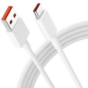 Mi USB to Type C 33W Hypercharge Cable, 3A Fast Charging Cable with Up to 480 Mbps High-Speed Data Transfer & Sync Cord Compatible With Smartphones and Devices, White (1 Meter)