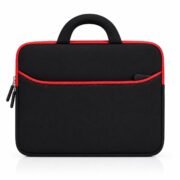 Laptop Sleeve Bag for 14 Inch Laptop | Neoprene Laptop Carrying Case with Handle & Front Zipper Pocket | Protective Computer Bag for Office, College & Travel | Black