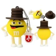 SippyTales ~Cute CartoonUSB Flash Drive, Yellow & Pink Character with Brown Hat,Portable Memory Stick, Novelty Design Keychain Pendrive,2.0, High Speed, for Gifting, Birthday,School (Yellow, 16, GB)