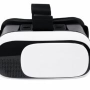 HD Virtual Reality Headset for iPhone and Android, 3D for Movies and Video Games, White VR Headset Glasses, White and Black, 3D Virtual Reality Goggles for Movies and Gaming, Adjustable Head Strap