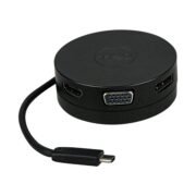 DA300 USB-C Mobile Adapter (6-in-1, Black) – HDMI, VGA, USB-A, USB-C, Ethernet, and DisplayPort Connectivity