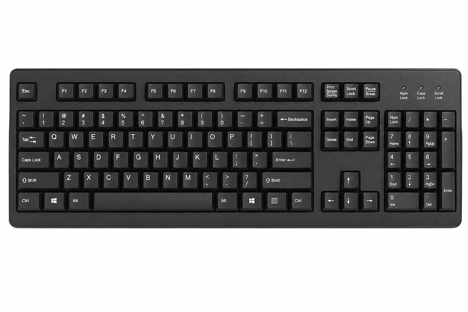 USB Keyboard for Computer Laptop PC QWERTY Windows Support Windows Compatible, QWERTY Layout, USB Connectivity, for Laptop & PC