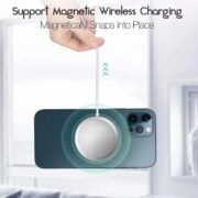 15W Magnetic Induction Wireless Charger with Fast Type-C Charging – Compatible with iPhone 15/14/13/12/11 Series (Standard, Pro, Pro Max) & AirPods