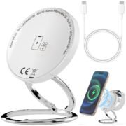 Wireless Charger Stand, Foldable Magnetic 3 in 1 Charging Station for Multiple Devices, Phone Stand and Holder,Compatible with iPhone 13~17 Series