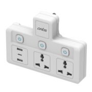 AR-2MS-3USBC 2 Universal Sockets with 2 USB Ports & 1 USB Type C Port with Multi Switch & Surge Protector