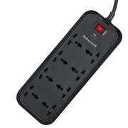 Surge Protector, 8 Universal Sockets,20000Amp, 2 Meter Cord, Device Secure Warranty,Automatic Overload Protection,Spike Guard/Extension Board,Master Switch,3Year Manufacturer Warranty
