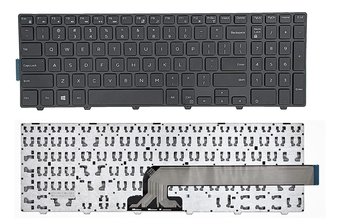 Laptop Keyboard Compatible for de-ll Vostro 3561 3572 3565 3562 3578 3549 3559 3546 3568 3558 3578, de-ll Latitude 3550 3560 3570 3580 3567 5548