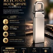 SippyTales® 64GB Hook Metal Pendrive USB 2.0 | Keychain Flash Drive High Speed Storage | Bulk Pendrive for Corporate Gifting & Promotional Use | Affordable Budget USB Drive