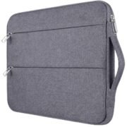 Laptop Sleeve Bag with Handle, Grey, Multi-Pocket