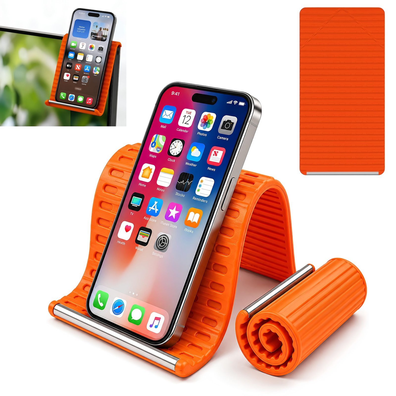 Mobile Stand | Flexible Silicone Phone Stand with Aluminum Core (Foldable)