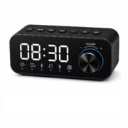 Multifunction FM Radio Alarm Clock with Bluetooth Speaker | TF Card Support | Bedside, Living Room Digital Table Clock